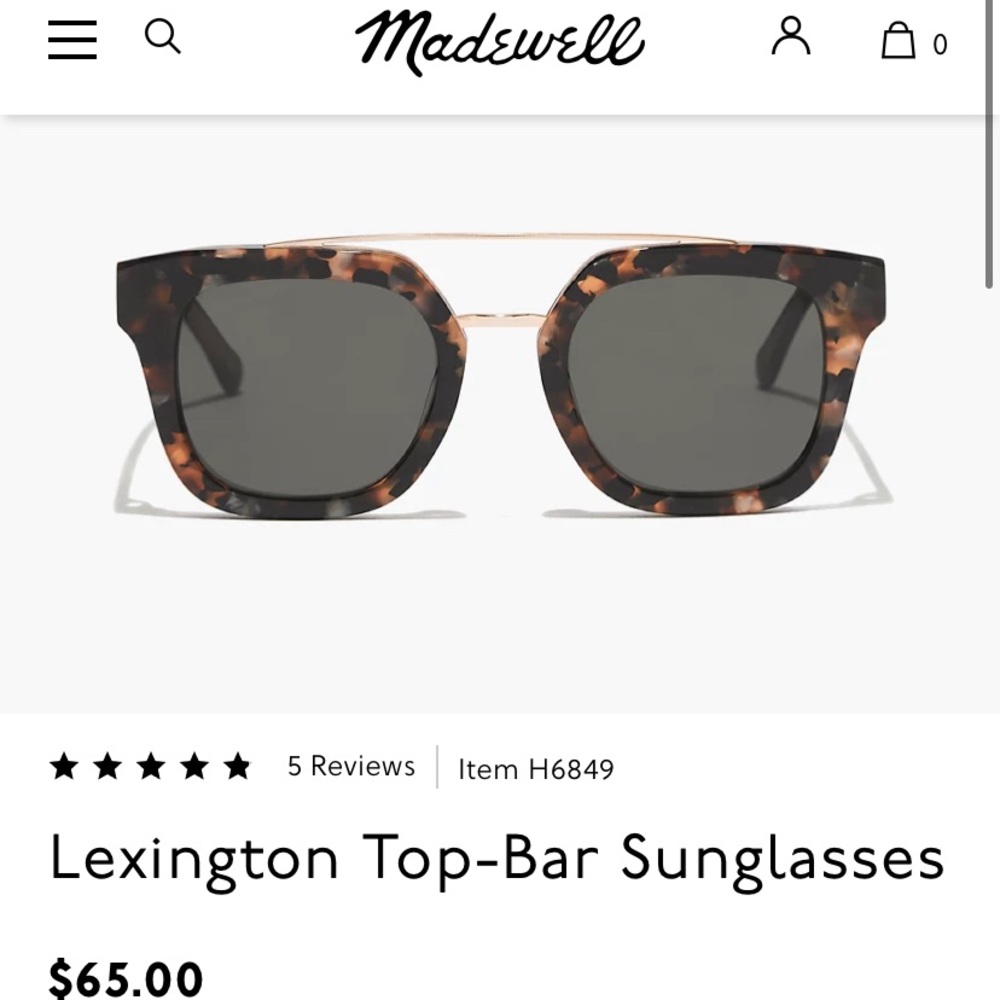 Madewell Lexington Tortoise Sunglasses